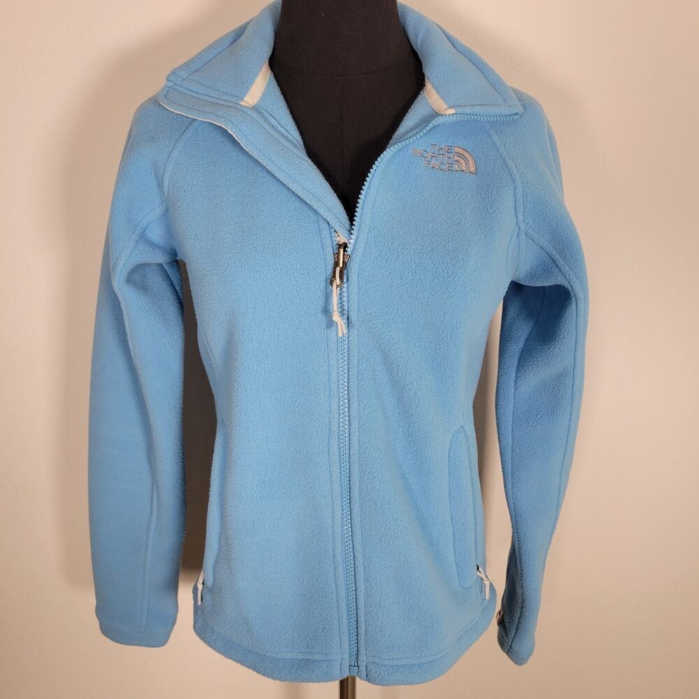The North Face Fleece Jacket Women's XS Blue Full Zip Hiking Outdoor Gorpcore